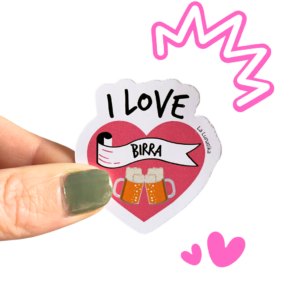 Sticker cachondo I love birra